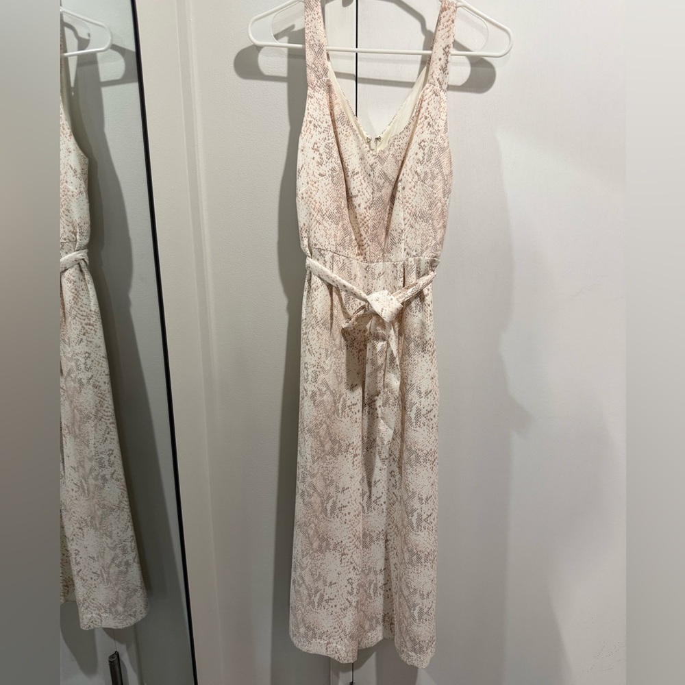 LOFT Soft Neutral Snake-Print Maxi Dress